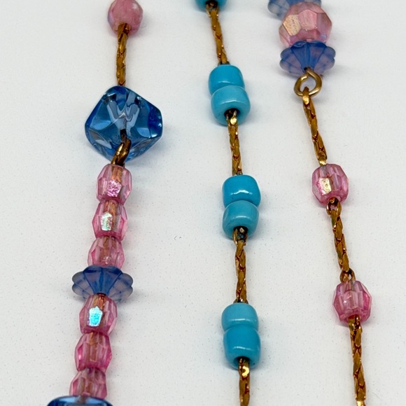 Joan Rivers Signed 3-Strand Beaded Statement Necklace – Pastel Drops | 26” - Picture 9 of 16